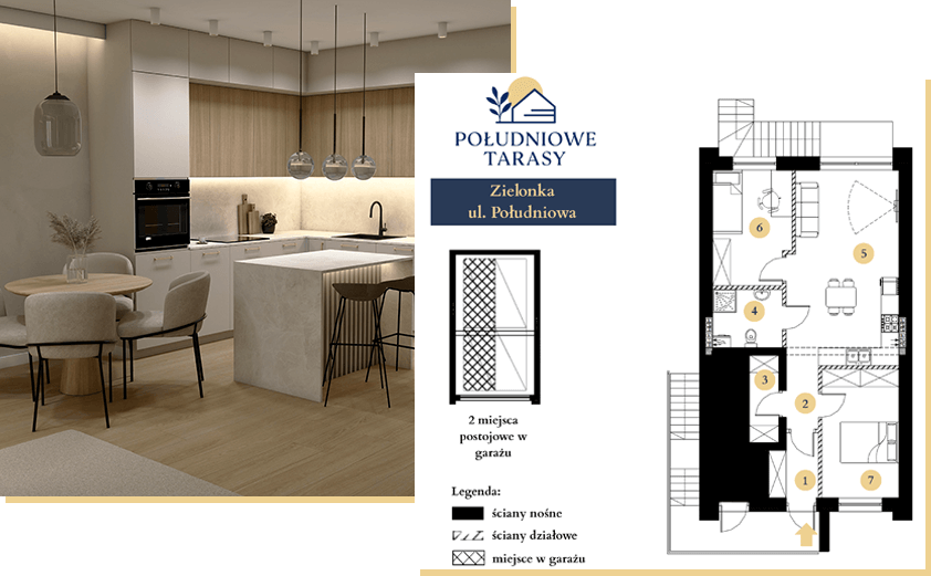 Południowe Tarasy w Zielonce Mieszkanie na pierwszym piętrze