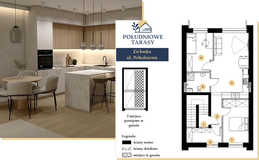 Południowe Tarasy w Zielonce Mieszkanie na drugim piętrze